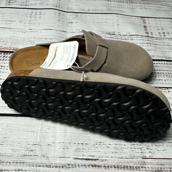 Birkenstock Boston Clog Taupe Men's Size 8 9 9.5 10 10.5 11 11.5 Soft Footbed - Picture 2 of 3